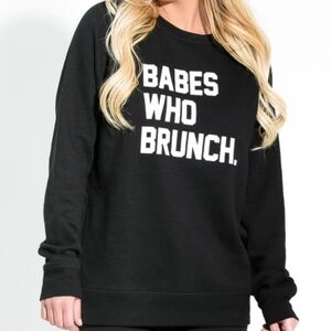 Brunette The Label Black 'Babes Who Brunch' Sweatshirt Large